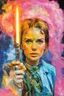 Placeholder: face melting light saber candle INFINATE MONEY GLITCH in the style of Eileen Agar