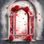 Placeholder: Watercolor drawing of a Valentine's red window with red roses and white lace, on a white background, Trending on Artstation, {creative commons}, Fanart, AIart, {Woolitize}, by Charlie Bowater, Illustration, Color Grading, Filmic, Nikon D750, Brenizer Method, Side View , Perspective, Depth of Field, Field of View, F/2.8, Lens Flare, Tones, 8K, Full HD, ProPhoto RGB, Perfectionism, Edge Lighting, Natural Light, Soft Lighting, Accent Lighting, Diffraction Rating