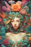 Placeholder: Paper craft in the style of plants and flowers by Ernst Haeckel Maria Sibylla Merian. Tristan Eaton, Victor Ngai, Artgerm, Ras, Ross Rees, Katie Butcher, Hajime Sorayama, Greg Toccini, Virgil Finley, Science fiction, Colors, Neon lighting. Digital painting, Pixiv, Ilya Kuvshinov, Neon lights, 3D , Perspective