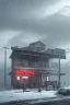 Placeholder: nostalgic blue fallout convenience store snow storm foggy, 8k resolution, high-quality, fine-detail, digital art, detailed matte, volumetric lighting, dynamic lighting, photorealistic