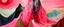 Placeholder: A rosy pink magical mountain with monoliths painted by Edvard Munch