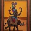 Placeholder: african god riding an indian elephant painting