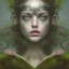 Placeholder: Portrait of beautiful girl, plant, metal, feathers, Dryad, fae, sidhe, ominous, nature, plants, wildflower, facepaint, dnd character portrait, intricate, oil on canvas, masterpiece, expert, insanely detailed, 4k resolution, retroanime style, cute big circular reflective eyes, cinematic smooth, intricate detail , soft smooth lighting, soft pastel colors, painted Renaissance style, 800mm lens