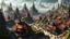 Placeholder: HD Fantasy City teeming with life in the style of Warhammer 40k