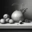 Placeholder: a still life composition like Pieter Claesz. - Graphite drawing, realistic, fruitpiece