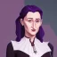 Placeholder: Portrait of a 30 year old witch like Meril Streep and Mary Poppins