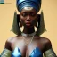 Placeholder: mulher nigeriana, bela face, fotorealística, 4k-- 8k, roupa alta costura,armação de fores na cabeça