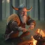 Placeholder: old viking sitting near campfire, scary, steam punk, realistic, made in octane, cinematic, ultra-realistic, extremely detailed octane rendering, 8K, VRAY Super Real ar 2:3, dof photorealistic futuristic 50mm lens hard lighting dark gray tintype photograph, realistic lighting, sepia color