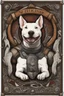 Placeholder: bull terrier viking gamer logo on t-shirt