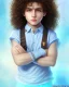 Placeholder: beautiful 12 year old arabic boy with curly hair and light blue eyes