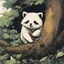 Placeholder: omg I found a Pompoko Tanuki Nest on the tree in front of my window [art by Dorohedoro]