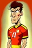 Placeholder: Luis Obinda Belgian football player r ,cartoon 2d