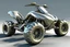 Placeholder: lowpoly highly symmetric metallic atv