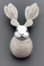 Placeholder: White gold rabbit brooch Contains black crystal