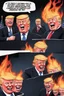 Placeholder: donald trump maniacally laughing while burning the american flag