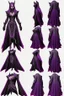 Placeholder: witch necromancer female dress turnaround