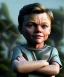 Placeholder: Leonardo di caprio toddler, full body, car, dramatic lighting, hyper realistic