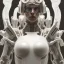 Placeholder: white marble statures full body, Peripheral cyberpunk futuristic majortown London, year 2037, Night shut, full of details ,realistic, beautiful, hight definition, 8k, beautiful eyes, full of details, hight definition, ignore NSFW, 8k , shelled, anti-realism