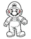 Placeholder: outline art for Mario coloring page, Japanese manga style, cartoon style, cute face, white background sketch style, full body is a must, only use outline, clean line art, no shadow, bold outline