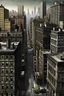 Placeholder: realist photographic detailed city shot