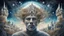 Placeholder: karma, Galactic space portrait of a man with buildings inside his head, blond, castle, branches, inspired by architecture, crazy details and double exposure in fantasy art, glitter, fine art, realistic painting of a complex hyper-detailed main society, fine rendering, clear drawing