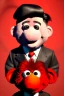 Placeholder: Waist up muppet Portrait, Kim Jong-un as muppet doll, black suit, photo studio, red background, unreal engine 5, concept art, art station, god lights, ray tracing, RTX, lumen lighting, ultra detail, volumetric lighting, 3d.