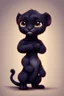 Placeholder: Little cute panther, pixar style