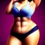 Placeholder: Beautiful woman, curvy, 6-pack abs, slim waist, hyperrealism, cave, magic