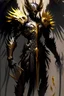 Placeholder: an image of a demonic creature with wings, archaon the everchosen, ornate supreme demon overlord, diablo digital concept art, diablo concept art, epic exquisite character art, omen from valorant, concept art of omegamon, angelic golden armor, infernal art in good quality, dark fantasy character design, black and golden armor, saint michael the angel