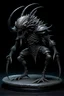 Placeholder: tabletop role-playing miniature of a devil-nazgul-deep-sea-amphipod-hybrid in the style of gustave doré. full body. concept art hyperrealism