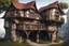 Placeholder: fantasy medieval house with balcony