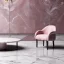 Placeholder: Light pink swirling marble texture, table & chair, HD 4K Unreal Engine 5 bokeh