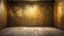 Placeholder: Hyper Realistic grungy-glowing-golden-blocked-wall textured room