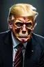 Placeholder: Portrait of Donald trump, realistic skeleton face