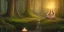 Placeholder: detailed beautiful euroean lady meditating at night with candles in an enchanted forest, fotorealistic, high quality, landscape, 17, chalice well