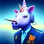 Placeholder: bus driver with a unicorn hat in space