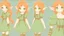 Placeholder: Cute Elf with orange hair and glowing green eyes She wears a light green dress