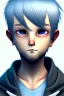 Placeholder: Shota, cute, portrait, white hair, blue eyes