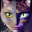 Placeholder: "Insanely detailed photograph of an elaborate beautiful cat goddess intricate glowing skin eyes intricate face hair lashes fur dress hyperdetailed painting by Anna Dittmann Huang Guangjian and Dan Witz CGSociety ZBrush Central fantasy art album cover art 4K 64 megapixels 8K resolution HDR Greek shiny space colours jewelry celestial hair eyes light"