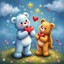 Placeholder: a care-bear's star-buddy and a heart-buddy