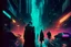 Placeholder: neo noir street, people, galaxy, sci-fi, epic, movie poster