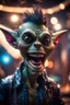 Placeholder: portrait through dirty photolens of ultimate transcendent happy chat gremlin vampire alien jaws carpenter punk frown with spotlights, in front of space portal dimensional glittering device, bokeh like f/0.8, tilt-shift lens 8k, high detail, smooth render, down-light, unreal engine, prize winning