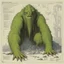 Placeholder: ConceptSheet: AD&D monster musk creeper,, with statistics [by Moebius]