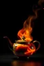 Placeholder: flaming teapot