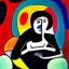 Placeholder: oil portrait of a Woman sitting in a black sofa by Joan Miró 8k