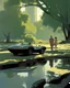 Placeholder: "Picnic in Central Park" by Syd Mead, stunning detail, muted tones, high resolution