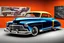 Placeholder: ( stylized, sketched volumetric museum show room environment and background ), close-up of custom 1948 chevrolet fleetline, lowered, chopped roof, multi-layer paint, high-end custom car, classic hotrod wheels, small minutiae, tiny features, particulars, hires, 8k, uhd, realistic shaded hdr lighting, global illumination, ambient occlusion, backlight, centered camera, sunlight caustics, volumetric clouds, colour-washed colors, colorful magazine shot by shiro nakamura