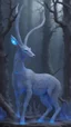 Placeholder: Dark forest, fantasy forest, gazelle with blue Crystal horns , intricate details, highly detailed in dreamshaper finetuned model with dynamic art style witg