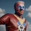 Placeholder: realistic image of joe biden as a mexican wrestling fighter posing outdoors, Mexican eyes wrestling mask, red and blue breeches, retro style, 80s, vibrant color, highly detailed, sky background, concept art, unreal engine 5, god rays, ray tracing, RTX, lumen lighting, ultra detail, volumetric lighting, 3d, finely drawn, high definition, high resolution.