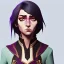 Placeholder: Portrait of a beautiful 12 year old warlock girl